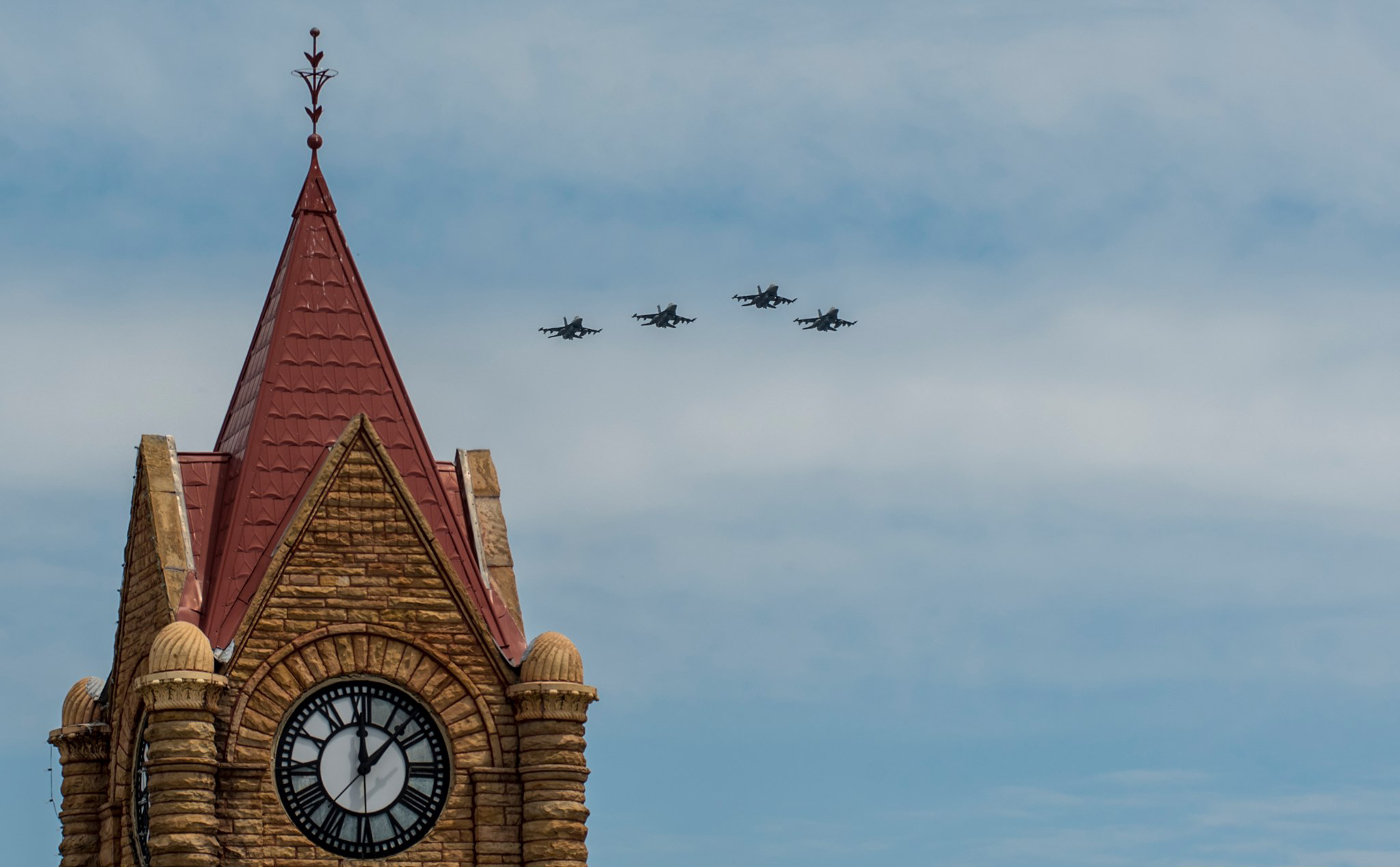 Photo of a flyover over Sumter S.C. 